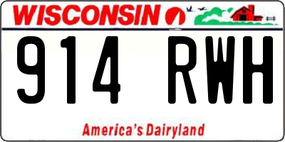 WI license plate 914RWH