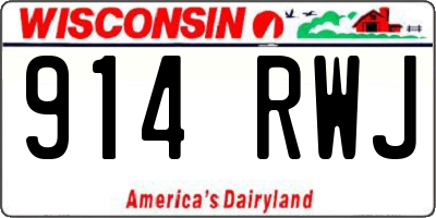 WI license plate 914RWJ