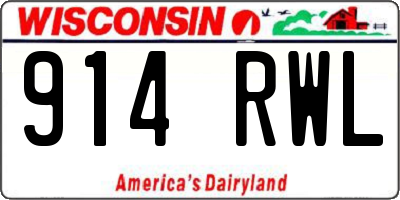 WI license plate 914RWL