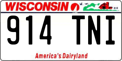 WI license plate 914TNI