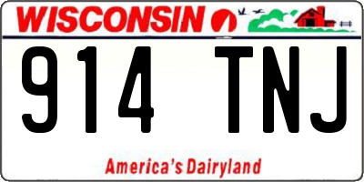 WI license plate 914TNJ