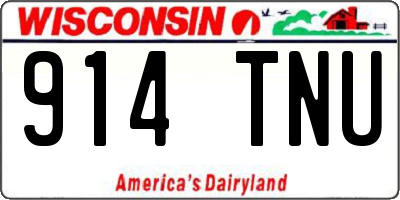 WI license plate 914TNU