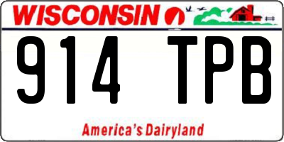 WI license plate 914TPB