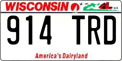 WI license plate 914TRD