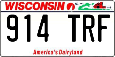 WI license plate 914TRF