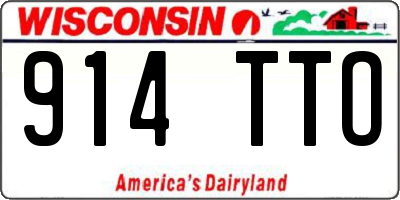 WI license plate 914TTO