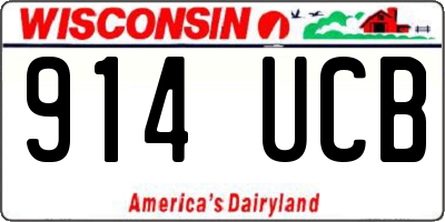 WI license plate 914UCB