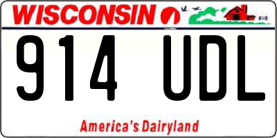 WI license plate 914UDL