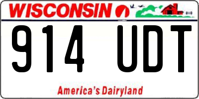 WI license plate 914UDT