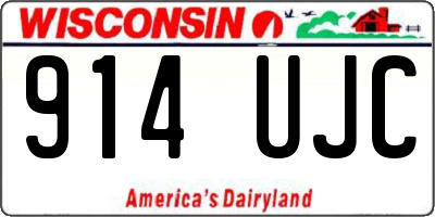 WI license plate 914UJC