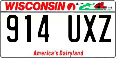 WI license plate 914UXZ