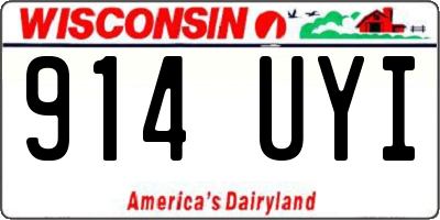 WI license plate 914UYI