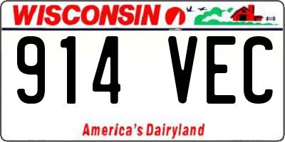 WI license plate 914VEC