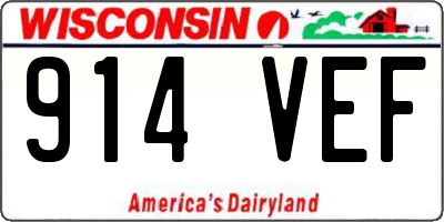 WI license plate 914VEF