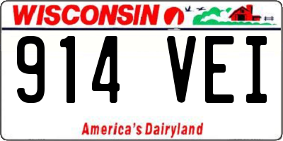 WI license plate 914VEI