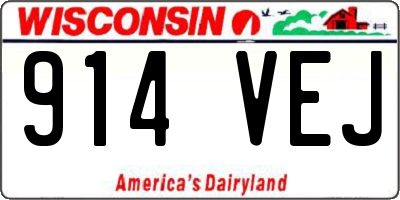 WI license plate 914VEJ