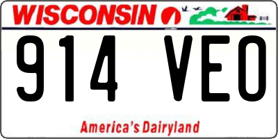 WI license plate 914VEO