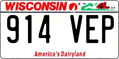 WI license plate 914VEP