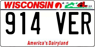 WI license plate 914VER