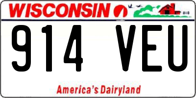 WI license plate 914VEU