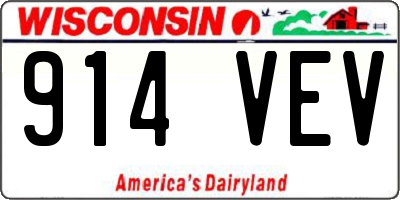 WI license plate 914VEV