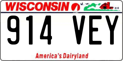 WI license plate 914VEY