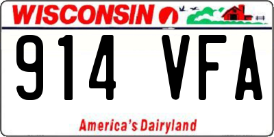 WI license plate 914VFA