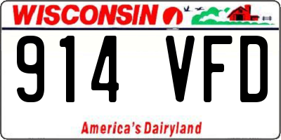 WI license plate 914VFD
