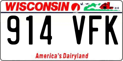 WI license plate 914VFK