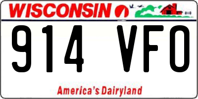 WI license plate 914VFO