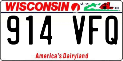 WI license plate 914VFQ
