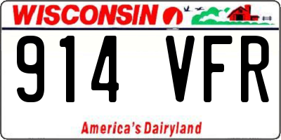 WI license plate 914VFR