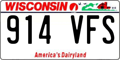 WI license plate 914VFS