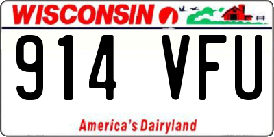 WI license plate 914VFU