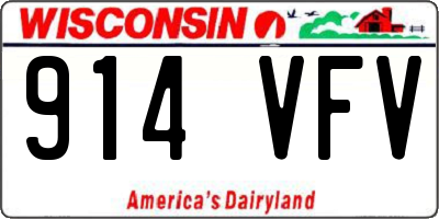 WI license plate 914VFV