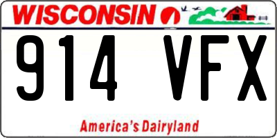 WI license plate 914VFX
