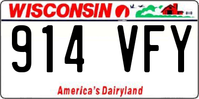 WI license plate 914VFY