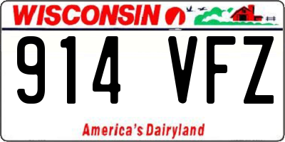 WI license plate 914VFZ
