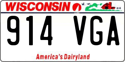 WI license plate 914VGA