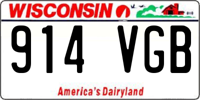 WI license plate 914VGB