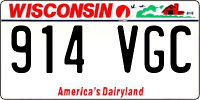 WI license plate 914VGC