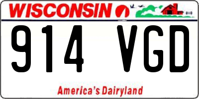 WI license plate 914VGD