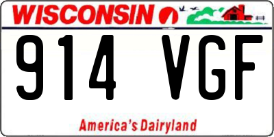 WI license plate 914VGF