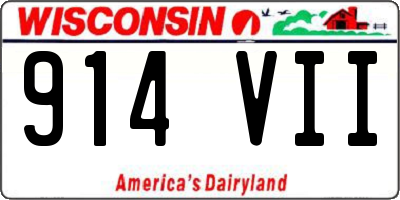 WI license plate 914VII