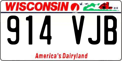 WI license plate 914VJB