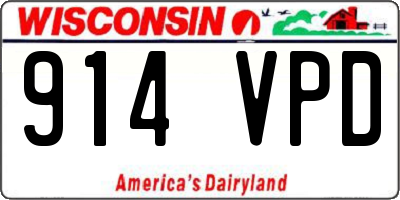WI license plate 914VPD