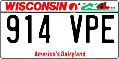 WI license plate 914VPE