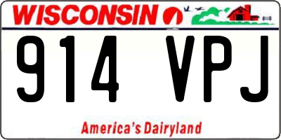 WI license plate 914VPJ