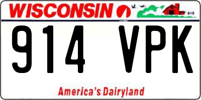 WI license plate 914VPK