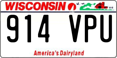 WI license plate 914VPU